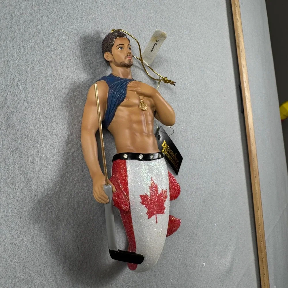 December Diamonds O Canada Hockey Merman Ornament 55-55054 Retired with Box HTF